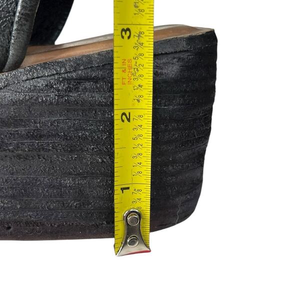 A.S. 98 Women’s Naylor Black Leather Side Zip Wedge Sandal Size 38 US 7.5/8 - Picture 13 of 13